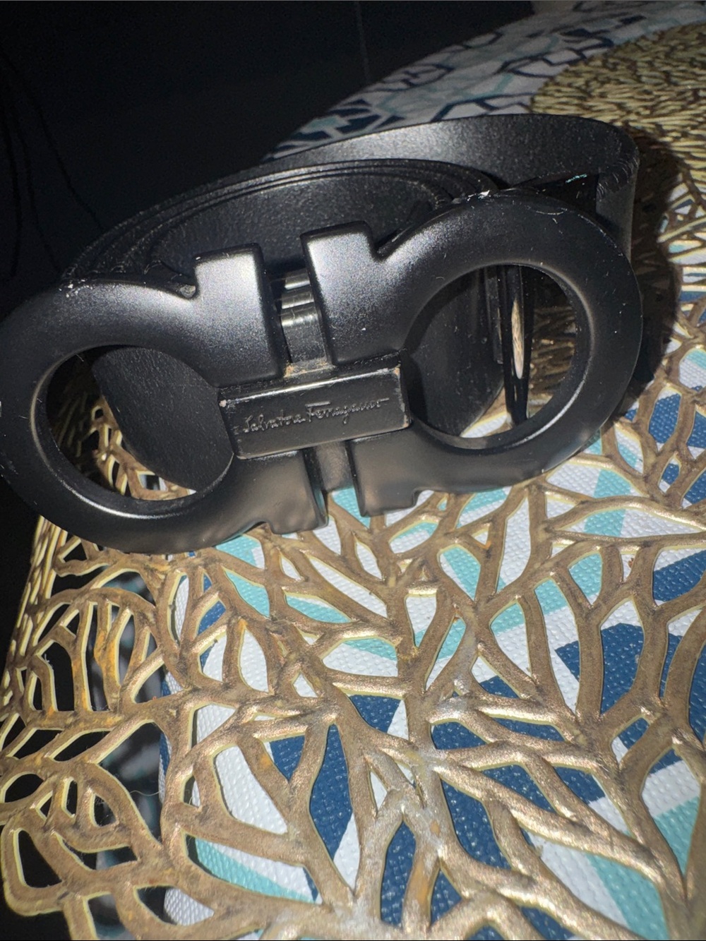 Ferragamo Double Gancio Buckle Belt (Authentic)